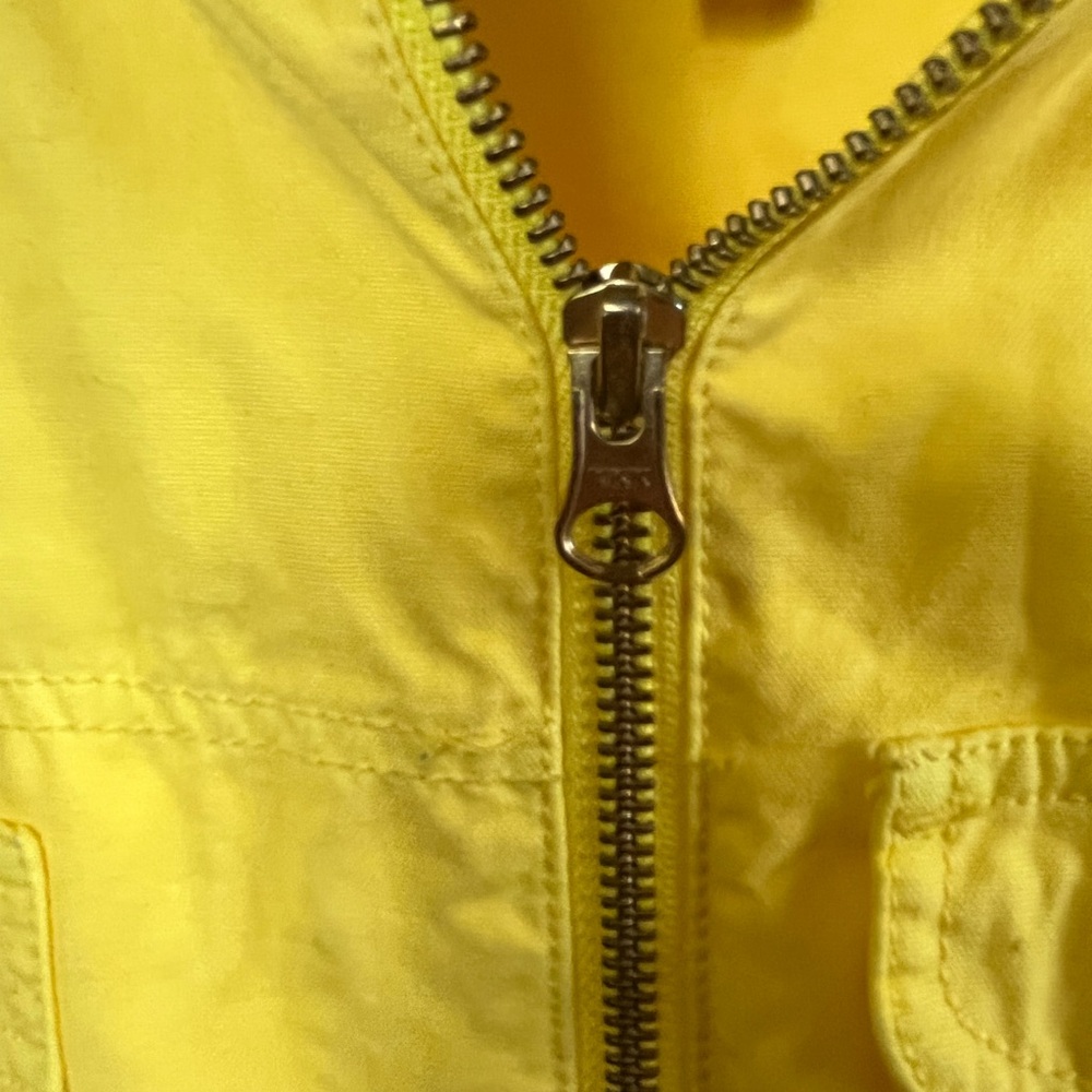 J. Crew Women’s‎ Yellow Light Weight Full Zip Hooded Anorak- Size Small - Picture 10 of 12